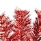 Pre-Lit Red Tinsel Artificial Christmas Tree, Clear Lights